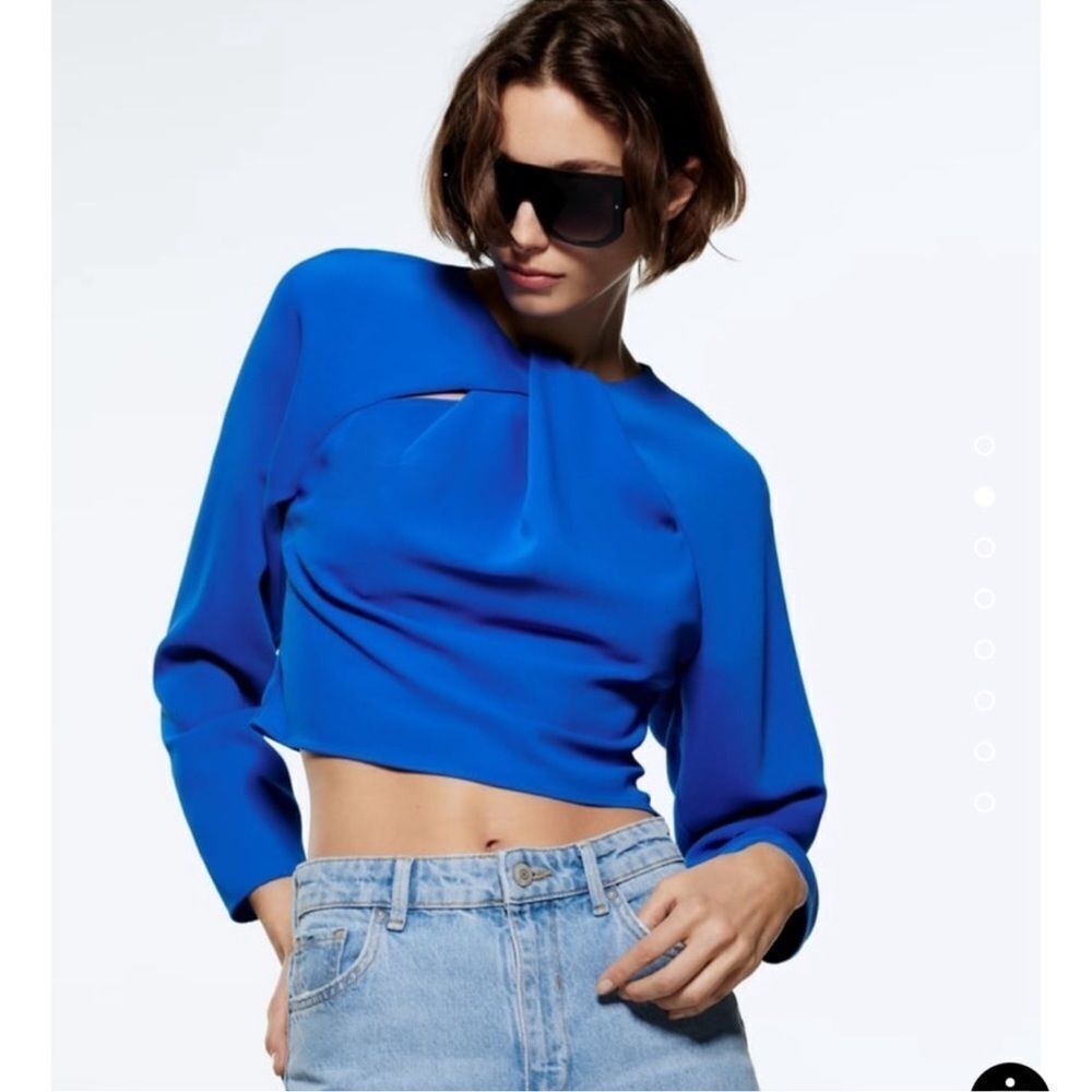 Zara blue knot top NWT